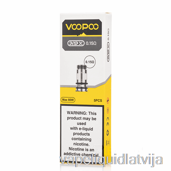 Voopoo Pnp-x Rezerves Spoles 0.15ohm Pnp-x Spoles Vape šķidrums